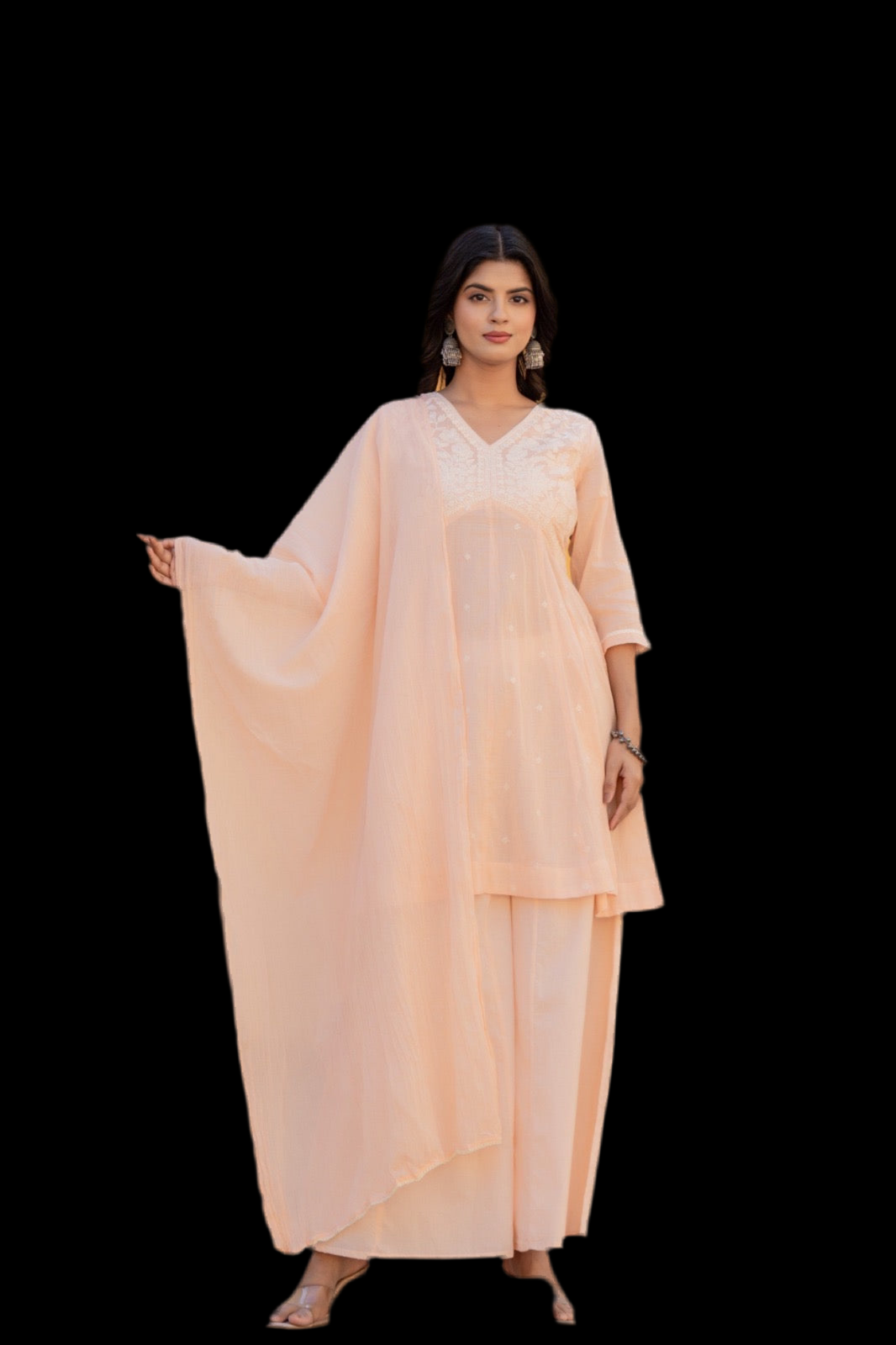 Cotton Readymade 3PC Suit with Embroidery - KAANTAMM