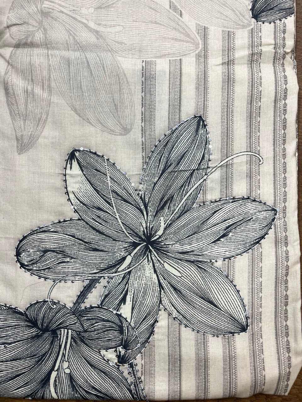 Cotton Lawn Printed 3PC Suit with Hand Embroidery - KAANTAMM